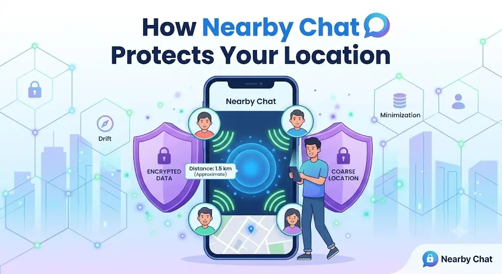 Person chatting on a laptop with a city map concept in the background